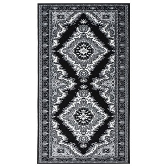 vidaXL Chodnik dywanowy, BCF, czarny, 100x150 cm
