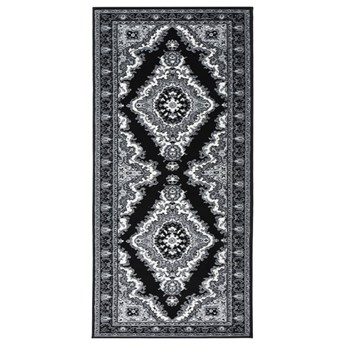 vidaXL Chodnik dywanowy, BCF, czarny, 100x200 cm