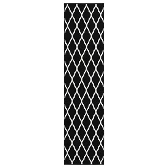 vidaXL Chodnik dywanowy, BCF, czarno-biały, 60x250 cm