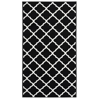 vidaXL Chodnik dywanowy, BCF, czarno-biały, 100x200 cm