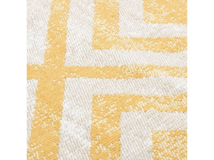 vidaXL Dywan zewnętrzny o płaskim splocie, 80x150 cm, żółto-beżowy Syntetyk Pomieszczenie Balkon i taras Dywaniki Dywany Kolor Żółty