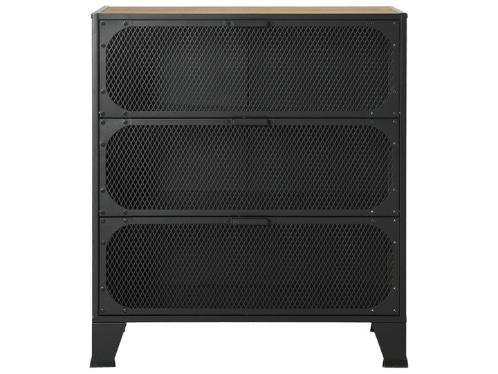 vidaXL Szafki, 2 szt., rustykalny brąz, 72x36x82 cm, metal i MDF Pomieszczenie Salon Płyta MDF Płyta laminowana Stojące Szerokość 72 cm Głębokość 36 cm Pomieszczenie Sypialnia
