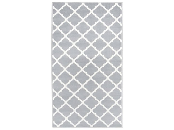 vidaXL Chodnik dywanowy, BCF, szaro-biały, 100x200 cm