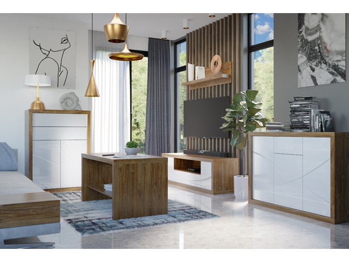 Komoda długa - Rodan 10X Kategoria Komody Płyta MDF Głębokość 44 cm Szerokość 171 cm Wysokość 89 cm Styl Industrialny