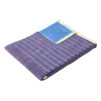 Niebiesko-fioletowy bawełniany ręcznik Hübsch Dora, 50x100 cm