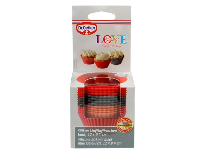 Zestaw 12 silikonowych foremek na muffiny Dr. Oetker Flexxibel Love Kategoria Formy i foremki
