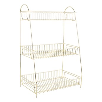 Metalowy regał kuchenny z 3 półkami w kolorze złota PT LIVING Tidy
