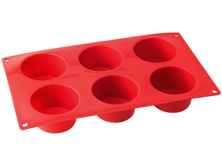 Czerwona silikonowa forma na 6 muffinów Dr. Oetker Flexxibel Love Kolor Czerwony