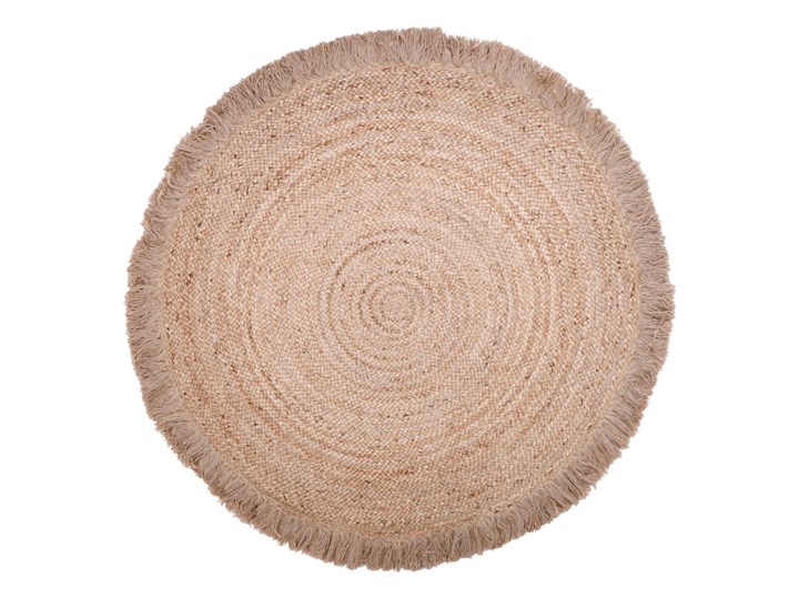 Naturalny ręcznie wykonany dywan z juty Nattiot Terra, ø 140 cm Juta Dywany 140x140 cm Okrągły Pomieszczenie Salon