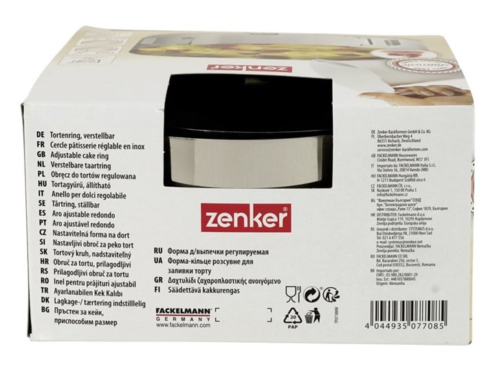 Regulowana nierdzewna obręcz do tortów Zenker Cake, ø 15-30 cm Stal Kategoria Formy i foremki