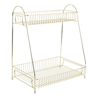 Metalowy regał kuchenny z 2 półkami w kolorze złota PT LIVING Tidy