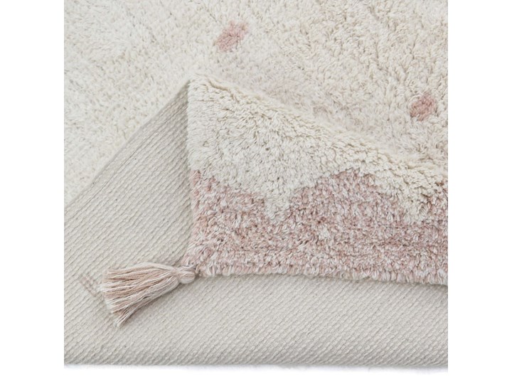 Różowo-kremowy ręcznie wykonany dywan z bawełny Nattiot Minna, 100x150 cm Prostokątny Dywany Bawełna Pomieszczenie Salon