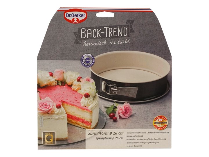 Stalowa tortownica z ceramiczną powłoką Dr. Oetker, ø 26 cm Ceramika Tortownice Kategoria Formy i foremki