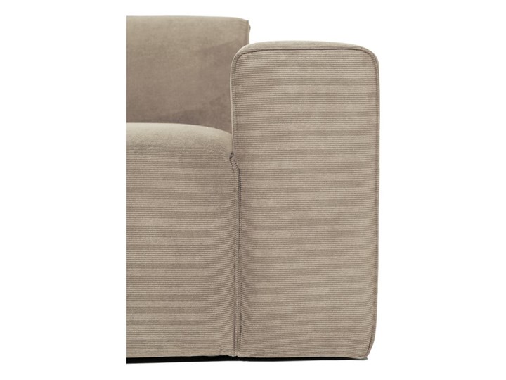 Beżowa sztruksowa sofa modułowa w kształcie litery "U" Scandic Sting, lewostronna Szerokość 371 cm Lewostronne Wysokość 70 cm Liczba miejsc Pięcioosobowy i więcej Modułowe Głębokość 141 cm Nóżki Bez nóżek