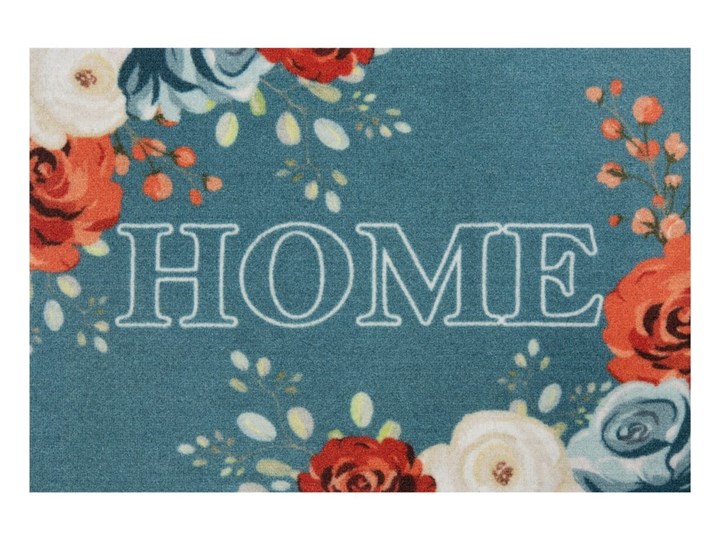 Niebieska wycieraczka Hanse Home Flower Home, 40x60 cm Tworzywo sztuczne Kolor