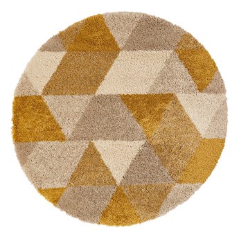 Żółty dywan Think Rugs Royal Nomadic Trinagle, ø 160 cm