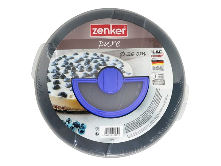 Tortownica z pokrywką do przenoszenia Zenker Pure, ø 26 cm Tworzywo sztuczne Do ciasta Tortownice Kategoria Formy i foremki Kolor Szary