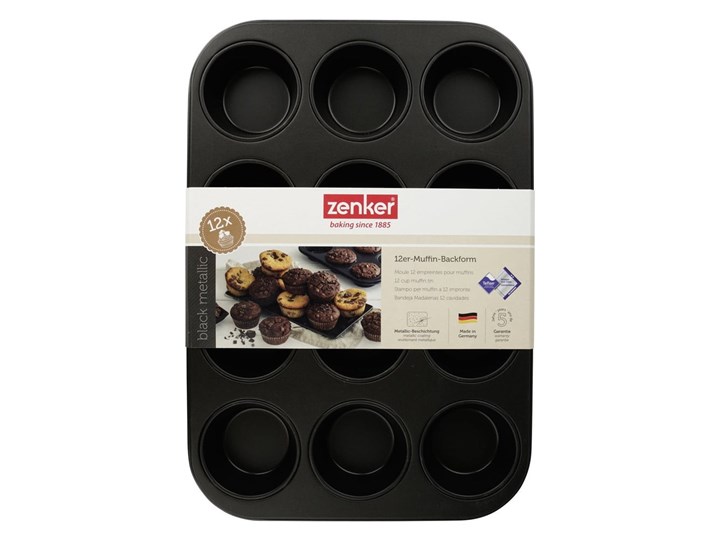 Forma na 12 muffinów Zenker Bake Kategoria Formy i foremki Kolor Czarny
