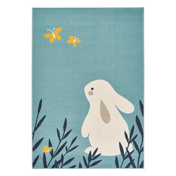 Niebieski dywan dziecięcy Zala Living Design Bunny Lottie, 120x170 cm