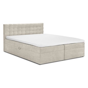 Beżowe łóżko dwuosobowe Mazzini Beds Jade, 160x200 cm