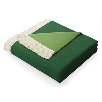 Zielony koc z domieszką bawełny AmeliaHome Franse, 150x200 cm