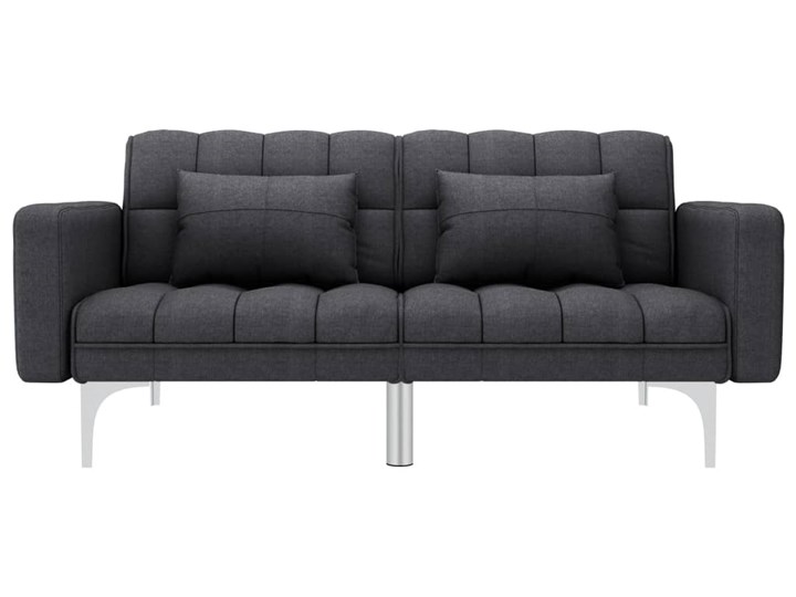 vidaXL Sofa rozkładana, ciemnoszara, tapicerowana tkaniną Wersalka Szerokość 175 cm Kolor Szary Głębokość 84 cm Boki Z bokami