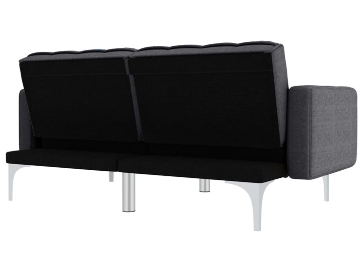 vidaXL Sofa rozkładana, ciemnoszara, tapicerowana tkaniną Szerokość 175 cm Wersalka Głębokość 84 cm Powierzchnia spania 98x176 cm Kolor Szary