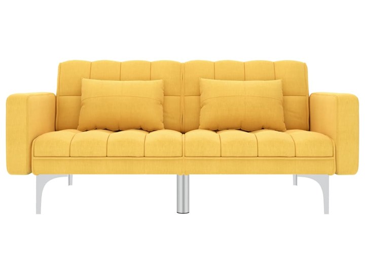 vidaXL Sofa rozkładana, żółta, tapicerowana tkaniną Wersalka Głębokość 84 cm Kolor Żółty Szerokość 175 cm Wielkość Trzyosobowa