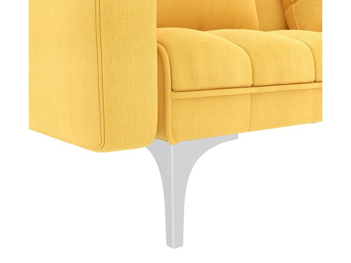 vidaXL Sofa rozkładana, żółta, tapicerowana tkaniną Głębokość 84 cm Wersalka Szerokość 175 cm Nóżki Na nóżkach