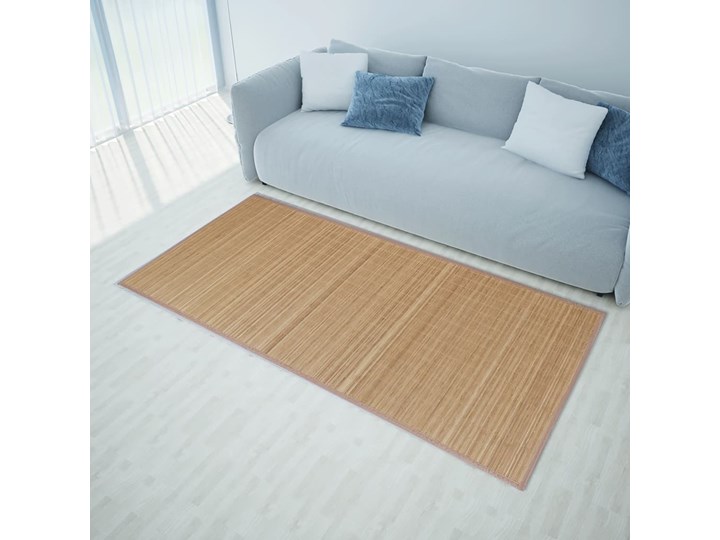 vidaXL Brązowy, prostokątny dywan bambusowy, 80 x 300 cm Dywaniki 80x300 cm Dywany Poliester Syntetyk Pomieszczenie Salon