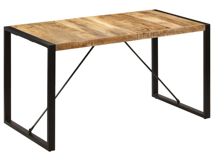 vidaXL Stół jadalniany, 140 x 70 x 75 cm, lite drewno mango Stal Długość(n) 140 cm Rozkładanie