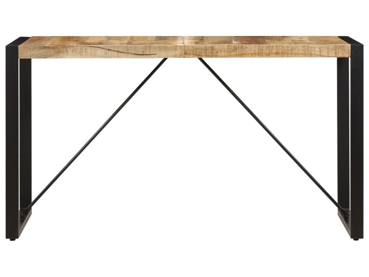 vidaXL Stół jadalniany, 140 x 70 x 75 cm, lite drewno mango Stal Kształt blatu Prostokątny