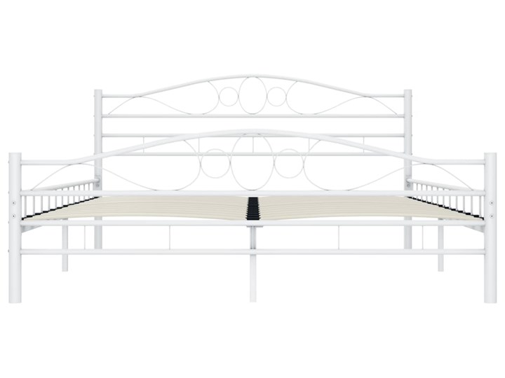 vidaXL Rama łóżka, biała, metalowa, 140 x 200 cm Łóżko metalowe Liczba miejsc Dwuosobowe