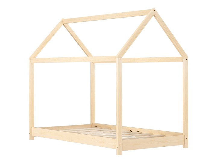 vidaXL Rama łóżka dziecięcego, lite drewno sosnowe, 70 x 140 cm Płyta MDF Domki Kategoria Łóżka dla dzieci