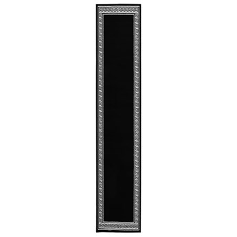 vidaXL Chodnik dywanowy, BCF, czarny z motywem, 60x450 cm