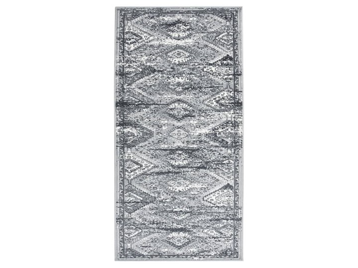 vidaXL Chodnik dywanowy, BCF, orientalny szary, 100x200 cm Syntetyk Chodniki Dywany Prostokątny Dywaniki Pomieszczenie Salon