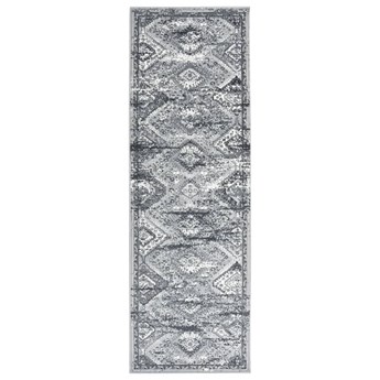 vidaXL Chodnik dywanowy, BCF, orientalny szary, 100x300 cm