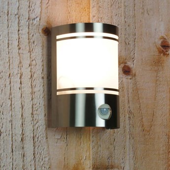Smartwares Zewnętrzna lampa ścienna, czujnik, 14x20x10,5 cm, srebrna