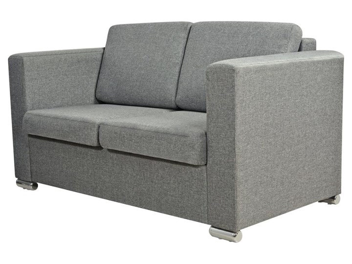 vidaXL 2 osobowa sofa tapicerowana jasnoszara Stała konstrukcja Głębokość 103 cm Szerokość 137 cm Głębokość 73 cm Boki Z bokami