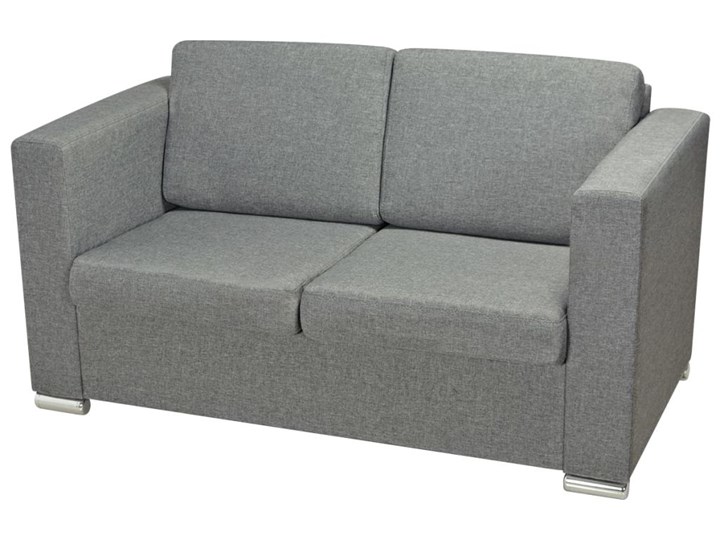 vidaXL 2 osobowa sofa tapicerowana jasnoszara Stała konstrukcja Głębokość 73 cm Szerokość 137 cm Głębokość 103 cm Kolor Szary