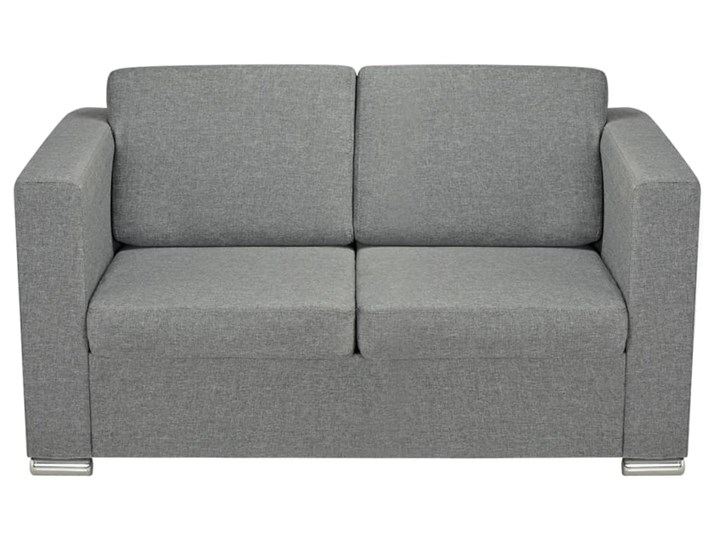vidaXL 2 osobowa sofa tapicerowana jasnoszara Głębokość 73 cm Głębokość 103 cm Szerokość 137 cm Stała konstrukcja Kategoria Sofy i kanapy