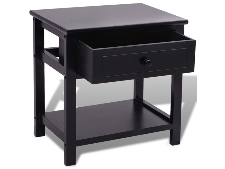 vidaXL Szafki nocne, 2 szt., drewniane, czarne Drewno Płyta MDF Płyta laminowana Głębokość 29 cm Wysokość 42 cm Uniwersalne Szerokość 40 cm Kategoria Szafki i regały