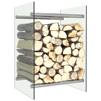 vidaXL Stojak na drewno opałowe, przezroczysty, 40x35x60 cm, szklany