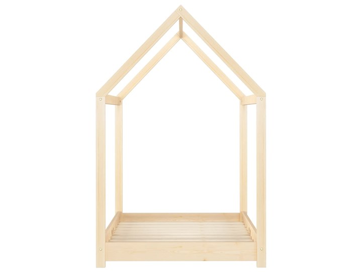 vidaXL Rama łóżka dziecięcego, lite drewno sosnowe, 80 x 160 cm Kategoria Łóżka dla dzieci Płyta MDF Domki Kolor Beżowy