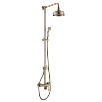 Zestaw prysznicowy natryskowy OMNIRES Art Deco AD5144 z deszczownicą Brąz antyczny