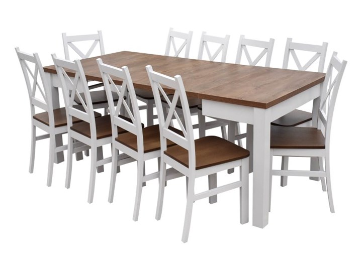 Stół Drewniany do Kuchni Jadalni do 10 Osób 90/190x90 Płyta MDF Wysokość 76 cm Płyta laminowana Drewno Pomieszczenie Stoły do jadalni