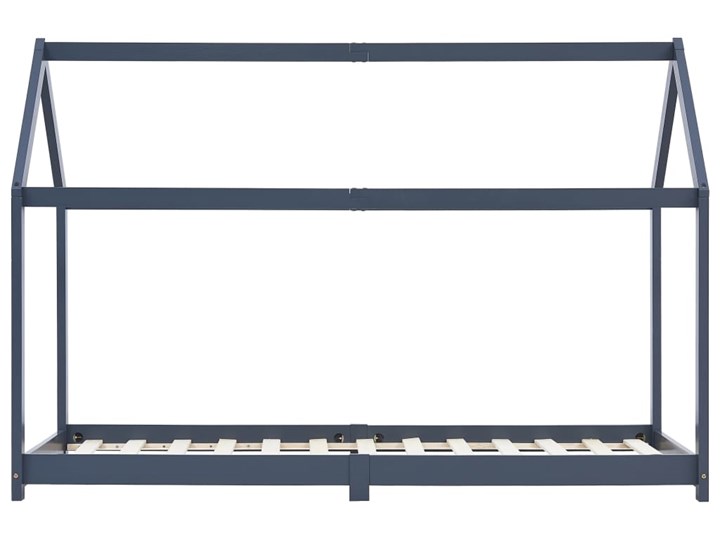 vidaXL Rama łóżka dziecięcego, szara, lite drewno sosnowe, 90 x 200 cm Domki Płyta MDF Kategoria Łóżka dla dzieci