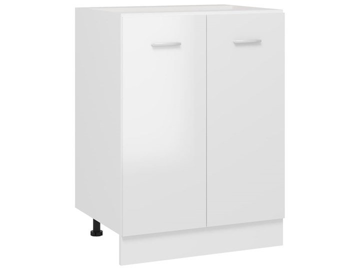 vidaXL Szafka kuchenna, wysoki połysk, biała, 60x46x81,5 cm, płyta Kolor Biały Płyta MDF Szafka dolna Kategoria Szafki kuchenne