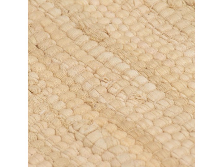 Kremowy prostokątny dywan 80x160 cm - Kevis Dywany Bawełna Kolor Beżowy Pomieszczenie Przedpokój