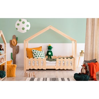 Drewniane łóżko dziecięce domek - Kiren 3X